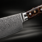 Close-up of the kongo nakiri knife blade and handle