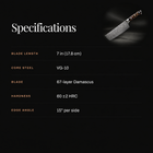 Kongo Nakiri Knife specifications