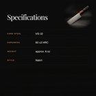 Shinzan Nakiri Knife specifications