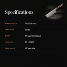 Shingen Nakiri Knife specifications