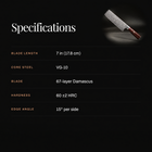 Takamori Nakiri Knife specifications