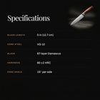 Asahi Petty Knife specifications