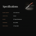 Asahi Paring Knife specifications