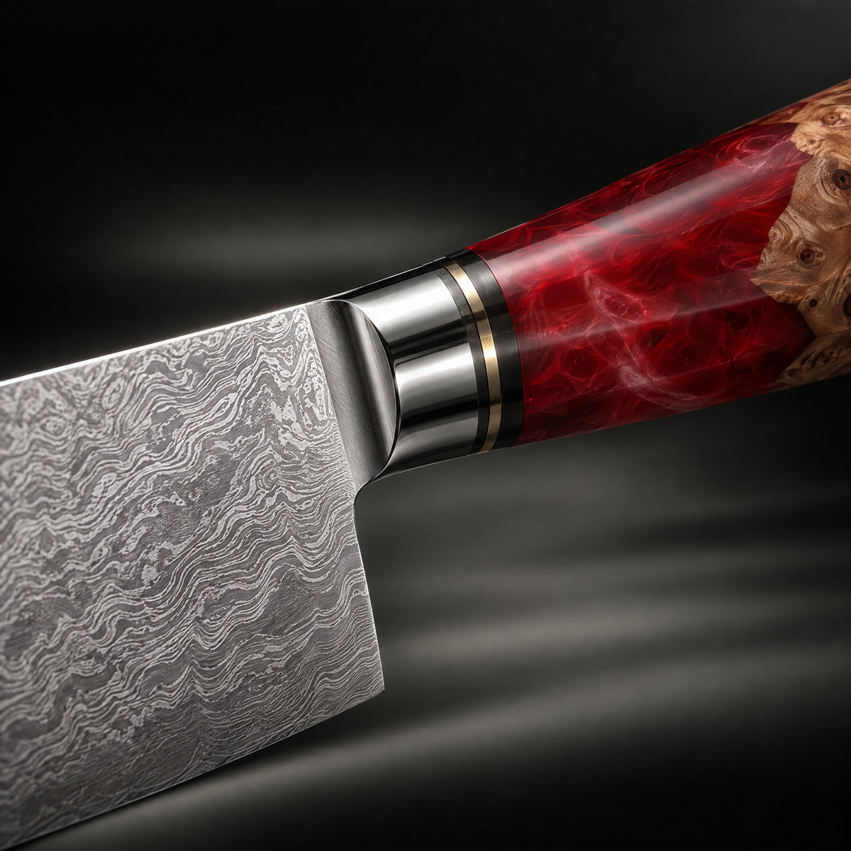 Close-up of the akagi paring knife blade and handle