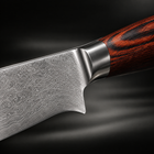 Close-up of the asahi honesuki boning knife blade and handle