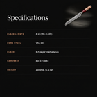 Akagi Bread Knife specifications