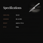 Ryujin Petty Knife specifications