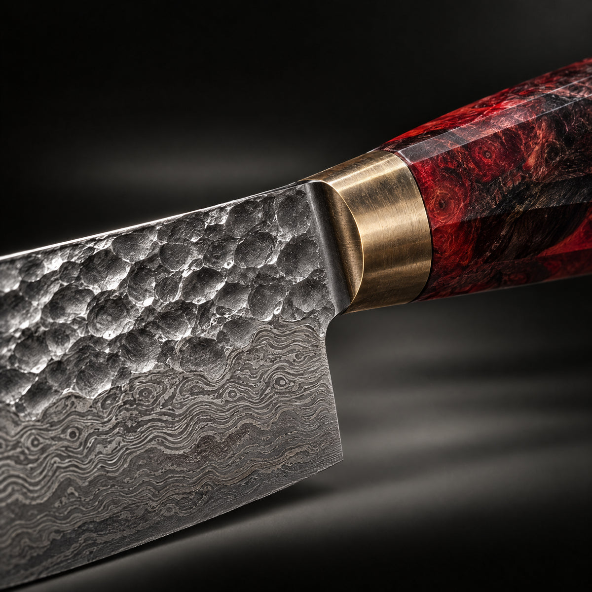 Close-up of the retsu petty knife blade and handle