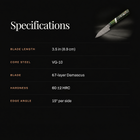 Ibuki Paring Knife specifications