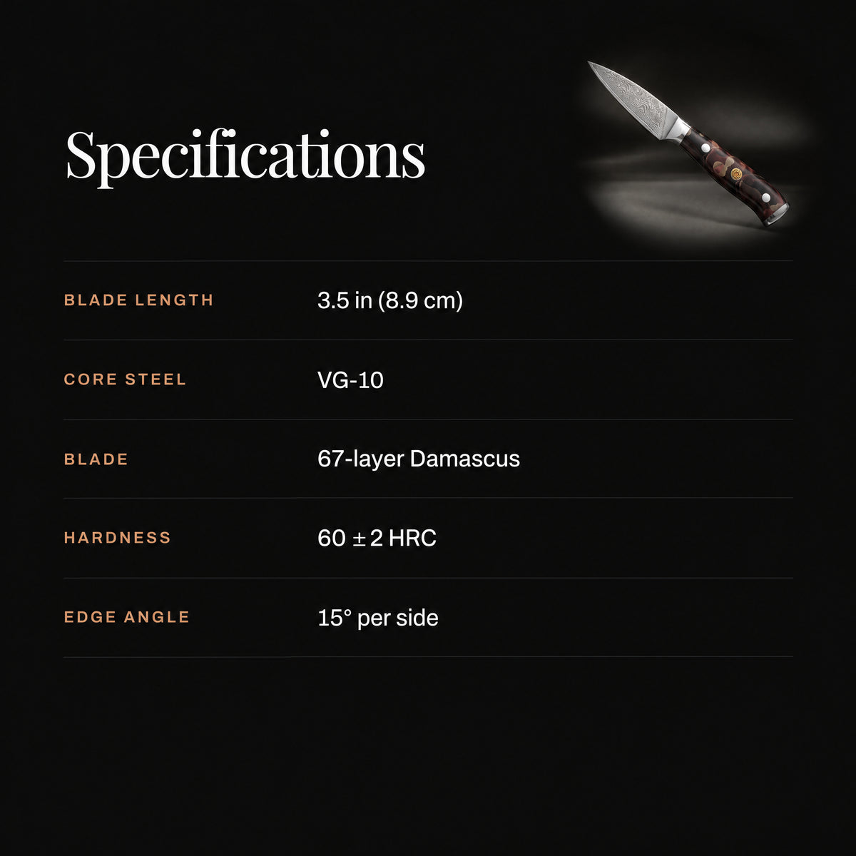 Kongo Paring Knife specifications