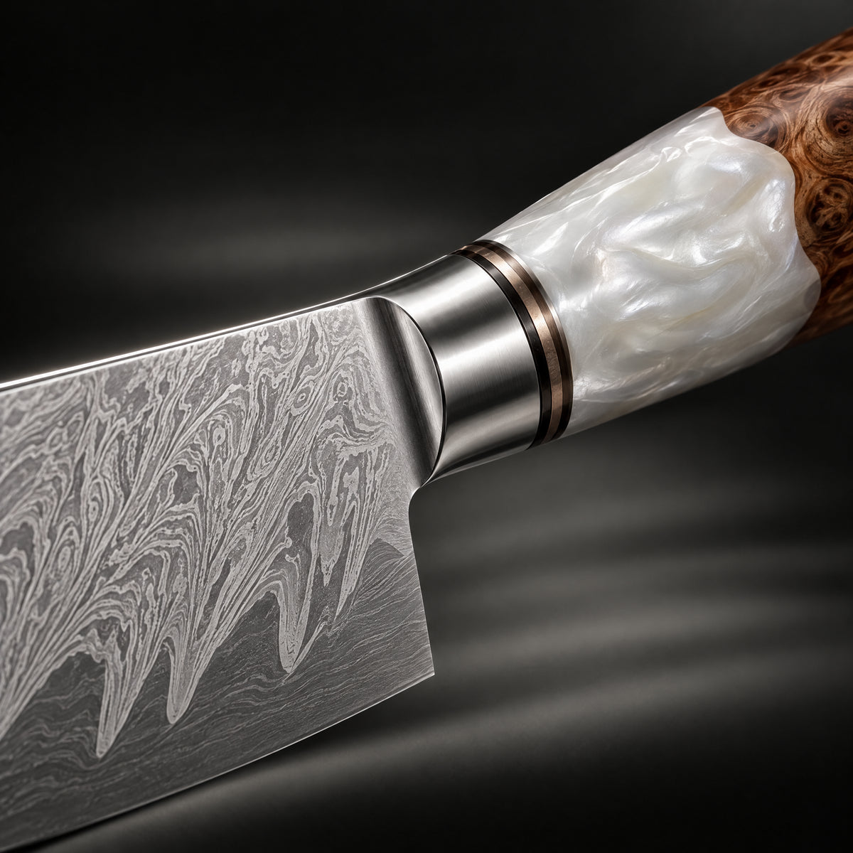 Close-up of the reimei paring knife blade and handle