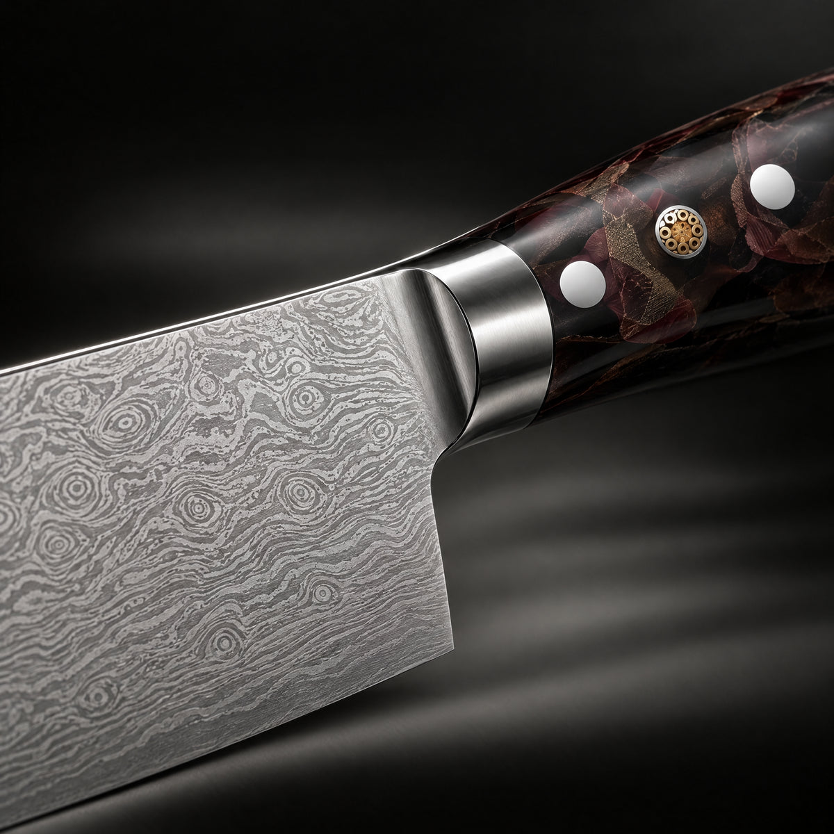 Close-up of the kongo paring knife blade and handle
