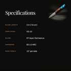Suijin Paring Knife specifications
