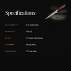 Shingen Honesuki Boning Knife specifications