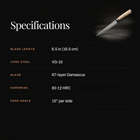 Takumi Honesuki Boning Knife specifications