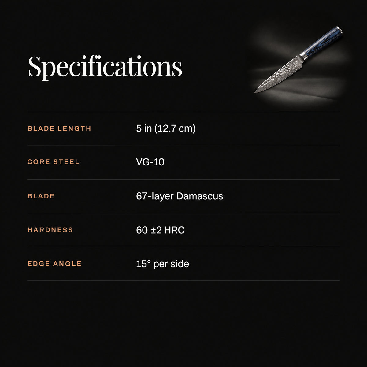 Genkai Utility Knife specifications