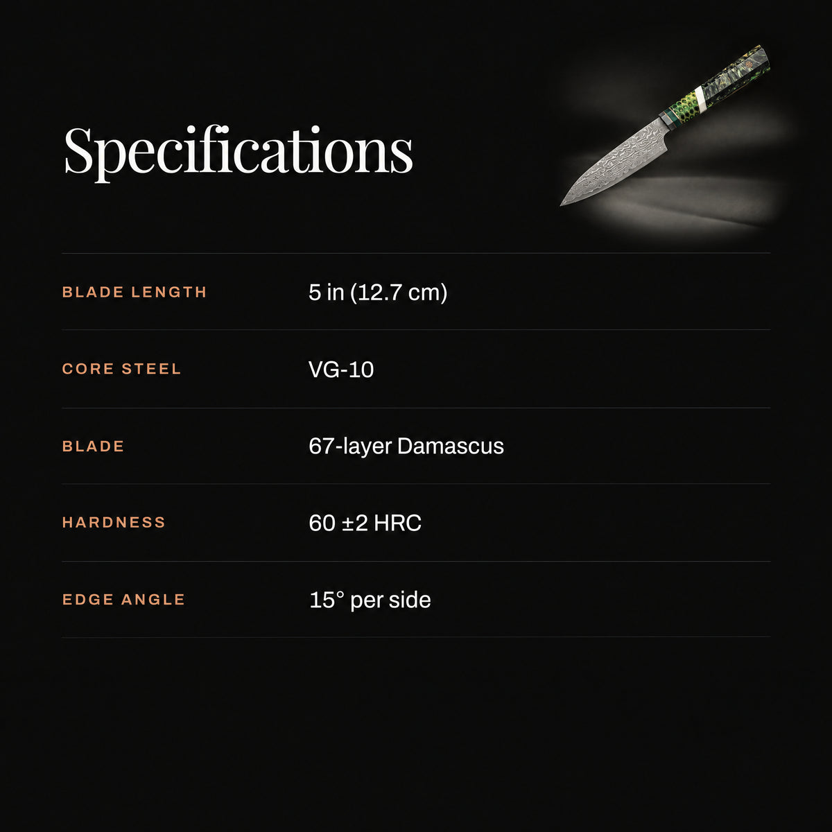 Ibuki Utility Knife specifications