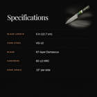 Ibuki Utility Knife specifications