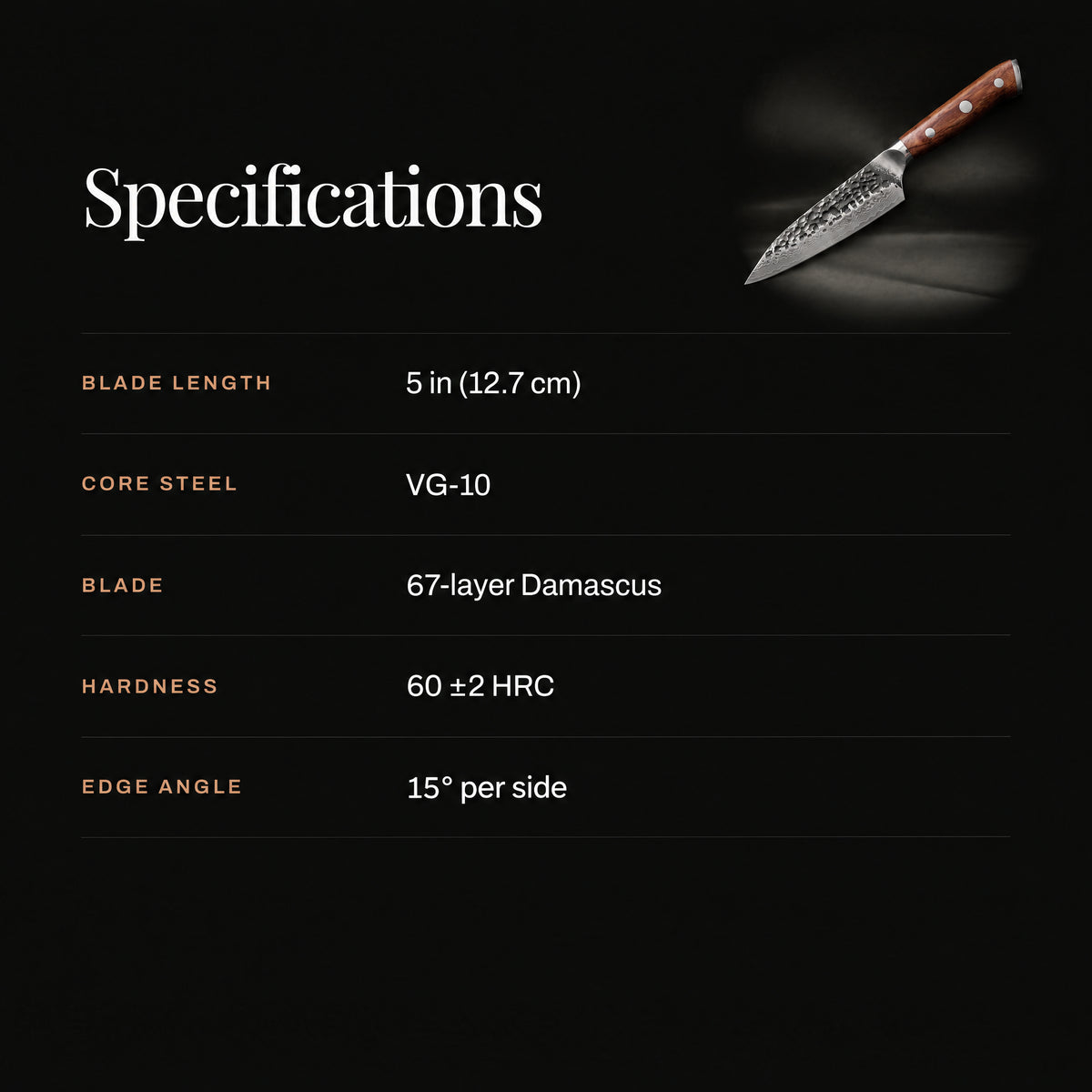 Hagane Utility Knife specifications