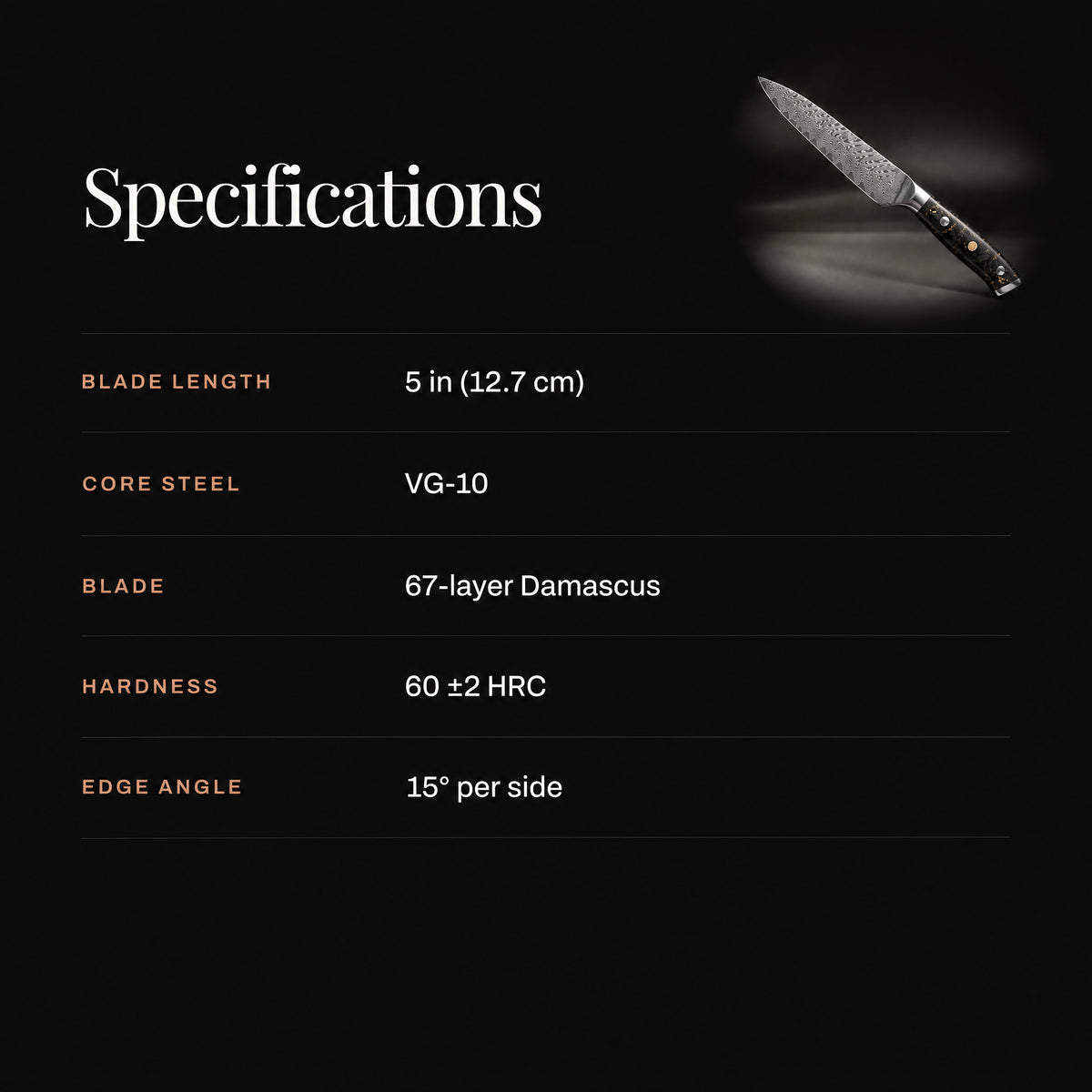Kogane Utility Knife specifications