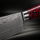 Close-up of the kurenai utility knife blade and handle