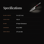 Shiden Utility Knife specifications