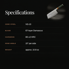 Daigo Vegetable Cleaver Knife specifications