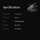 Kongo Vegetable Cleaver Knife specifications
