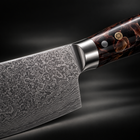 Close-up of the kongo vegetable cleaver knife blade and handle