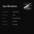 Suijin Vegetable Cleaver Knife specifications