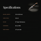Tsukikage Bird's Beak Peeling Knife specifications