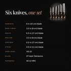 Tsukikage 6-Piece Knife Set specifications