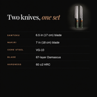 Daigo 2-Piece Knife Set (Santoku & Nakiri) specifications