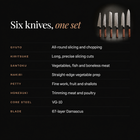 Kenshin Damascus Knife Set specifications