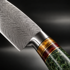 Close-up of the daigo 2-piece knife set (santoku & nakiri) blade and handle