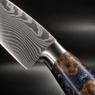 Close-up of the haku 2-piece knife set (gyuto & petty) blade and handle