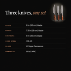 Asama 3-Piece Knife Set specifications