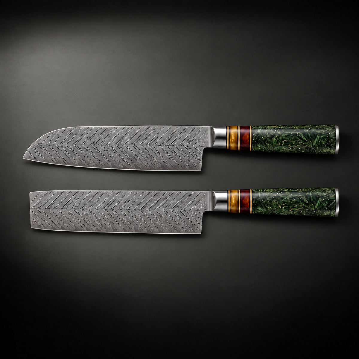 Daigo 2-Piece Knife Set (Santoku & Nakiri), full side profile