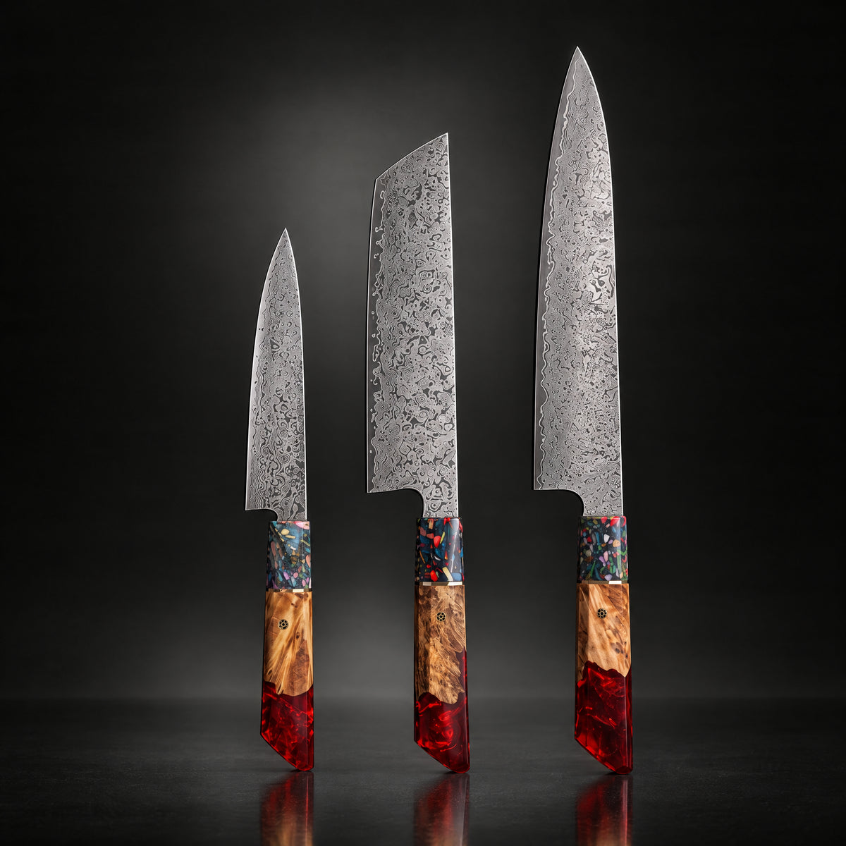 Akatsuki 3-Piece Knife Set (Gyuto, Nakiri & Utility)