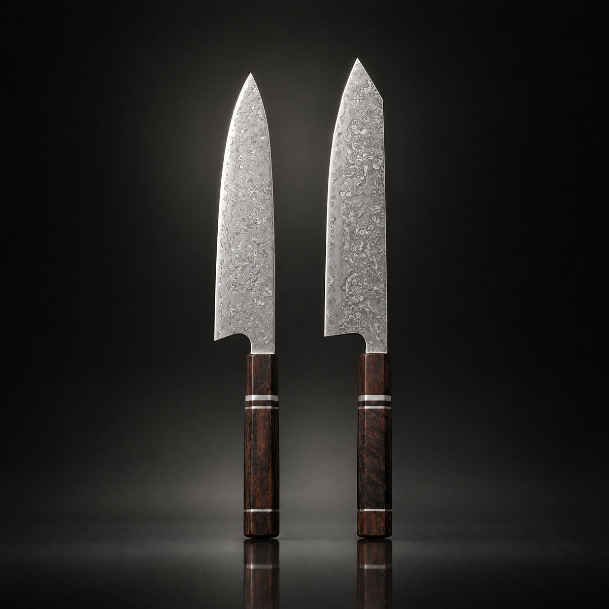 Hakugin Damascus Knife Set