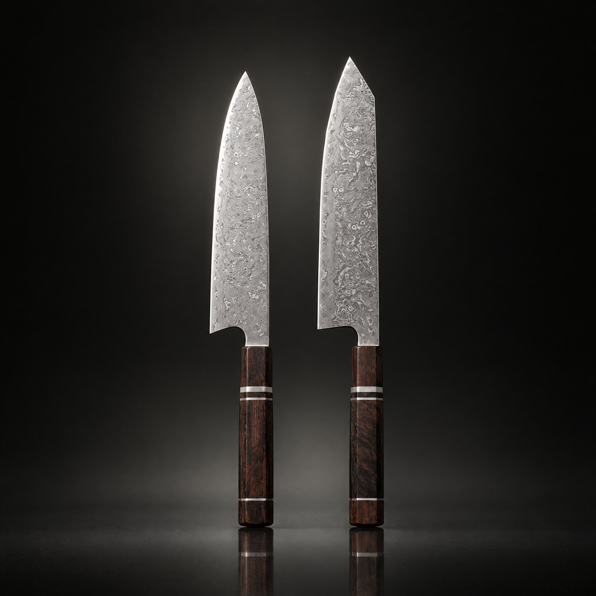 Hakugin Damascus Knife Set