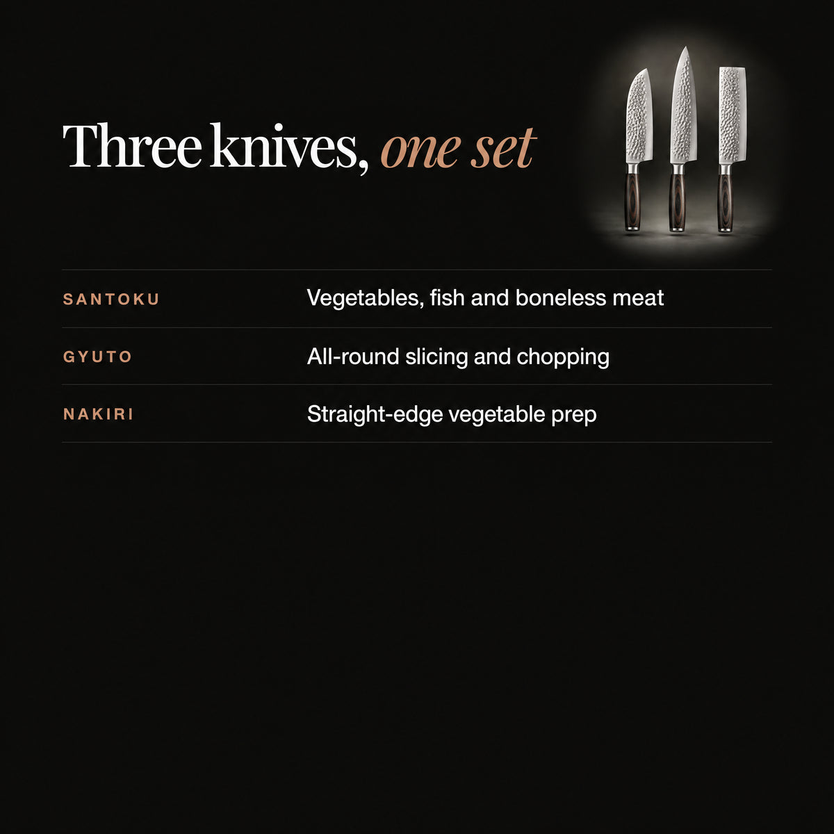 Classic 3-Piece Knife Set specifications