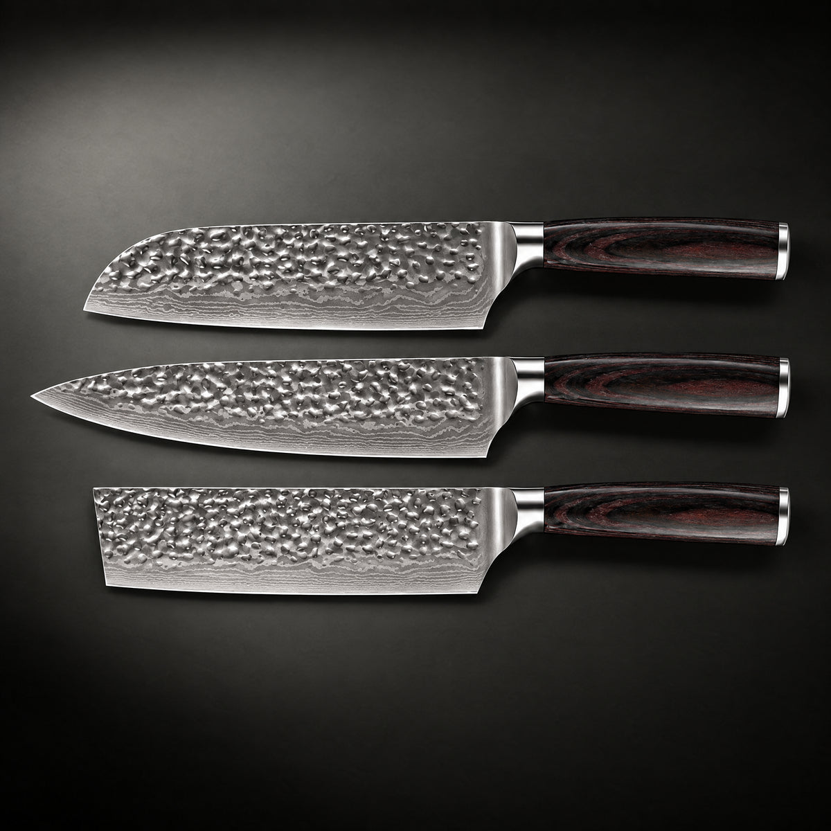 Classic 3-Piece Knife Set, full side profile