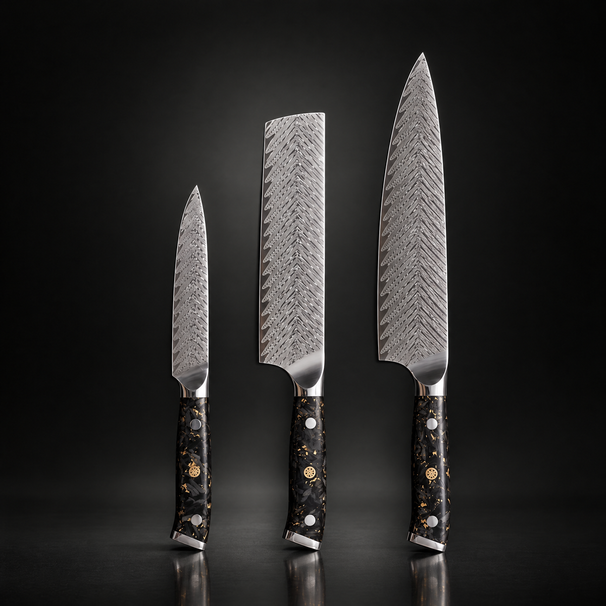Kogane 3-Piece Knife Set (Gyuto, Nakiri & Utility)