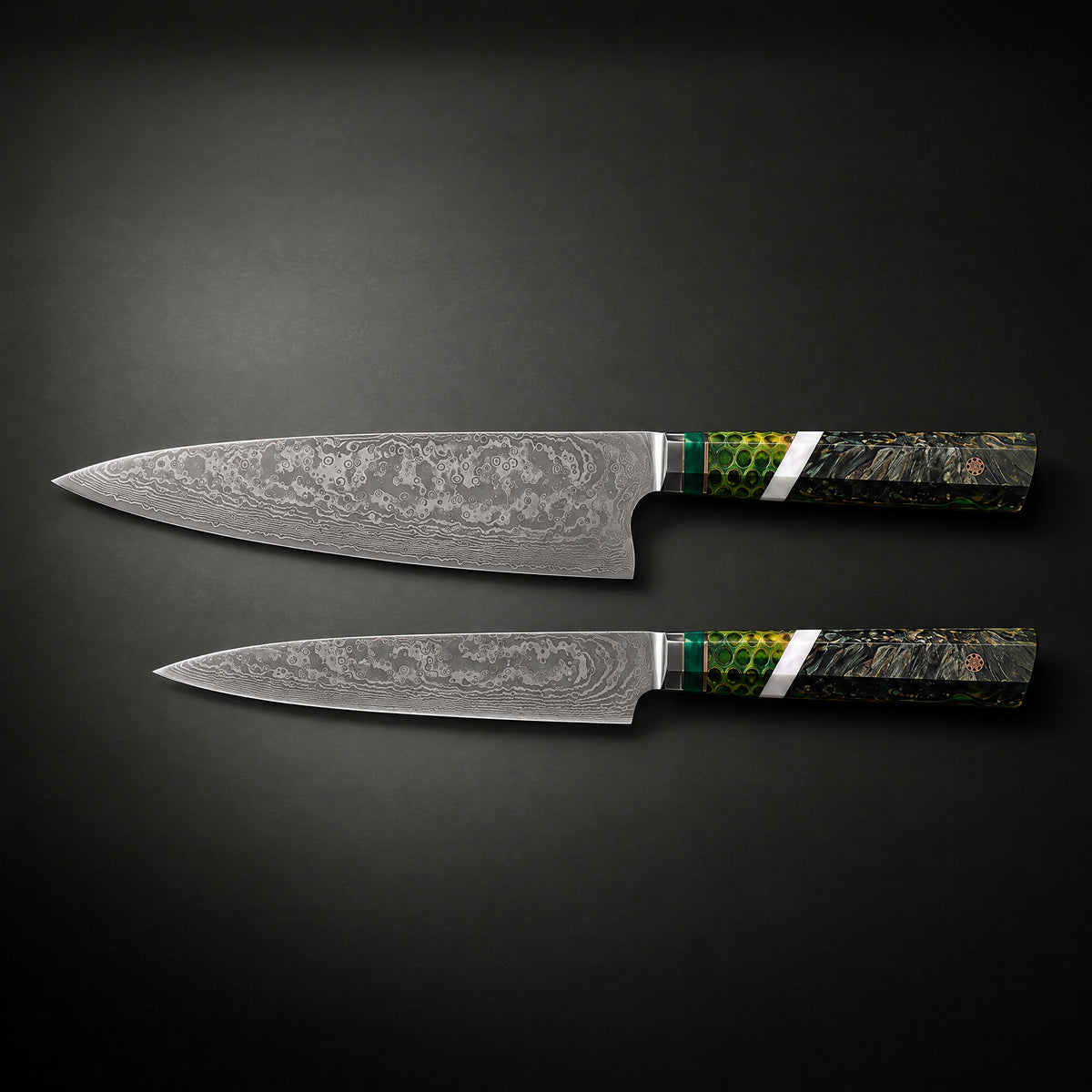 Ibuki 2-Piece Knife Set (Gyuto & Utility), full side profile
