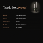 Ibuki 2-Piece Knife Set (Gyuto & Utility) specifications