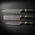 Ibuki 3-Piece Knife Set (Gyuto, Nakiri & Utility), full side profile