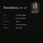 Asahi 2-Piece Knife Set (Gyuto & Petty) specifications
