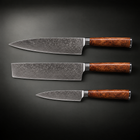Katsura 3-Piece Knife Set (Gyuto, Nakiri & Petty), full side profile