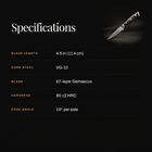 Kogane Steak Knife specifications